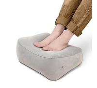 LUCKDANO Oreiller Repose-pieds de Voyage - Oreiller Gonflable pour Genoux pour Adultes et Enfants, Léger et Confortable, Parfait pour l'avion et le Camping (GREY)