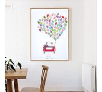 LUCKDANO Peinture de Livre d'or d'empreintes Digitales de la Mariée et du marié à Faire Soi-même - Décoration Unique de Signature 'invité de Mariage - Toile de Haute qualité, Parfaite pour les