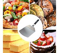 LUCKDANO Pelle à Pizza Améliorée en Acier Inoxydable - Lame Antiadhésive avec Poignée Pliable pour un Transport Facile - Idéale pour les Boulangers et les Restaurants - Outil de Four à Pizza argenté