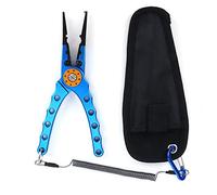 LUCKDANO Pince à Leurre de Pêche Pince à Leurre de Pêche - Outil Multifonction pour Enlever Les Crochets en Alliage d'aluminium pour Les Pêcheurs, Mâchoires en Acier Inoxydable, avec Lanière et Sac