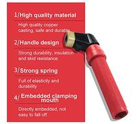LUCKDANO Pince à Souder Porte-électrode de Soudage Entièrement en Cuivre avec Poignée Isolée et Conception à Ressort élastique - Accessoire de Machine à Souder de Haute qualité pour les