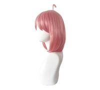 LUCKDANO Pink Cosplay Wig Short Straight Synthetic Fiber Hair Mesh Net Lovely Style Femmes (pour adultes)