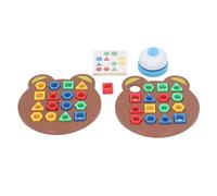 LUCKDANO Planches de Puzzle Géométriques, 2 Pièces, Jeu de Correspondance Rapide, Jouet Géométrique pour Enfants de 3 Ans et Plus, Garçons et Filles, avec 4 Formes de Couleurs