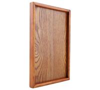 LUCKDANO Plateaux pour Servir de la Nourriture, Plateaux en Bois en Bois pour Décor élégant et Simple en comme Plateau pour Le thé, Le café, Les Collations, la Tasse d'eau, Les Boissons et Autres