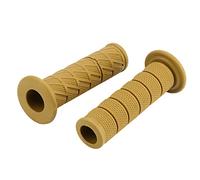 LUCKDANO Poignées de Guidon de Pièces 22mm Poignées de Guidon de Moto Vintage Universelles Extrémités de Diagonales pour Motos - Noir (Bronzage clair)