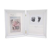 LUCKDANO Precious Baby Handprint Footprint Kit Rustic Photo Cadre pour les Nouveau-nés, Jolie Nursery Decor for Baby Girls and Boys