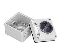 LUCKDANO Prise d'interrupteur étanche d'extérieur avec Boutons et Indicateurs Rotatifs Marche/arrêt Anti-poussière - 500 V - Matériau Ignifuge - Indice 'étanchéité IP66 - Complet avec Accessoires