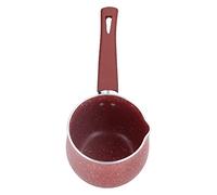 LUCKDANO Réchauffeur de café Non Bâton Pot Bouillant Mini Pan de Lait en Aluminium ALLIAGE ANTIDING POUR RESTAURANT HOME 10CM (rouge)