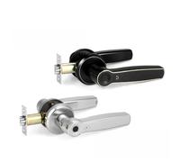 LUCKDANO Serrure Biométrique à Poignée à Empreintes Digitales - Prend en Charge 40 Empreintes Digitales pour, Maison, Bureau, Hôtel - Loquet Réglable 60/70 Mm - Installation Facile en Finition