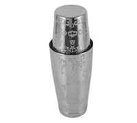 LUCKDANO Shaker à Martini Inoxydable Mélangeur de Barre gravé en Acier Inoxydable pour la Fabrication de Martinis et de Cocktails Finition Argentée pour Barman Domestique et Professionnel (À fond)