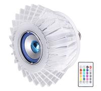 LUCKDANO Speaker Bulb Ampoule Musicale LED avec Changement de Couleur RVB, Haut-parleur intégré, Télécommande à 24 Touches, Largement Adaptable à Diverses Scènes, Ampoule de Haut-parleur LED