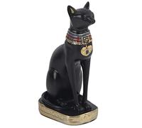 LUCKDANO Statue de Chat égyptien Déesse Bastet à Collectionner en Résine Peinte à la Main, Décoration Vintage pour la Maison et Le Bureau, Peut être (A5-YX260839 Petite Taille)