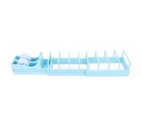 LUCKDANO Support de Bande Portable Pliable en Plastique Bleu avec du Ruban Adhésif de 2 Pc pour Emballage des Fournitures de Pack Pratiques Légères Faciles à Transporter et de Bureau