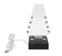 LUCKDANO Support de Médiator Lumineux - Présentoir en Forme de Poupée en Acrylique avec 8 Emplacements, 3 Températures de Couleur et 10 Niveaux de luminosité - Cadeau Parfait pour Les Guitaristes