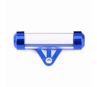 LUCKDANO Support Universel de Tube de Disque de Taxe de Moto, Cylindre de Document en Alliage D'aluminium avec Couvercle en Verre Organique 4 Couleurs pour la Plupart des Motos (Blue)