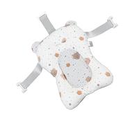 LUCKDANO Tapis de Bain pour bébé, Coussin pour nouveau-né, avec Conception Flottante Douce à Séchage Rapide et Oreiller rembourré pour un Bain Confortable et Sûr (WHITE)