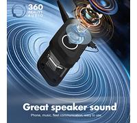 LUCKDANO Teleheer V6 Casque de Moto 5.1, Système de Communication Full Duplex, en Temps Réel, étanche et Coupe-vent, adapté aux Motocyclistes, Noir, Lot de 2 (Noir 2PCS)