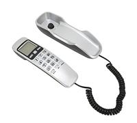 LUCKDANO Téléphone Fixe Filaire KXT888CID Téléphone Fixe Filaire avec Identification de l'appelant, écran LCD pour Hôtel, Montage Mural et Utilisation sur Table (Silver)