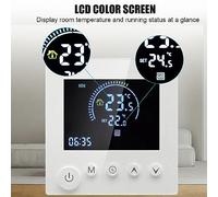 LUCKDANO Thermostat Mural WiFi Intelligent - Télécommande Programmable, Capteur, écran LCD, Bouton Tactile pour Systèmes de Chauffage de l'eau - Contrôleur de Climatisation Intelligent pour la (W-1)