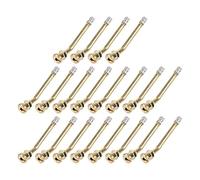 LUCKDANO Tige de Valve de Pneu 20 Pièces Tige de Valve de Pneu en Cuivre Excellente capacité d'étanchéité Prévention de la Rouille pour Camion, Remorque, Camping-Car et Désherbeur (V3-20-4)