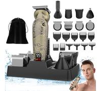 LUCKDANO Tondeuse à Cheveux électrique Multifonctionnelle 8 en 1/tondeuse à Poils de Nez/kit de Rasoir/avec écran de Batterie LCD Intelligent et Moteur à Couple élevé de 7 000 Tr/min