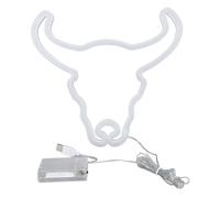 LUCKDANO Vache Néon Lumière Vache Néon Veilleuse LED Signe Suspendu pour Mariages, Fêtes, Chambres à Coucher, Décoration Intérieure, 10,8 X 10,2 Pouces, alimenté par USB ou par Batterie