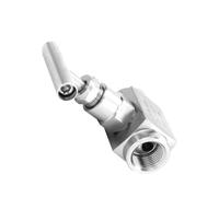 LUCKDANO Vanne à Pointeau Droit à Filetage Femelle BSPP en Acier Inoxydable - Durable 304 SS - Conception étanche Transmission d'eau, de Gaz et d' Taille 1/2" (LUCKDANO28hyw4t7qz-03)