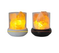 LUCKDANO Veilleuse en Pierre de Sel en Cristal - Diffuseur d'huiles Essentielles USB Portable pour la Maison, le Bureau et la Voiture - Lampe d'aromathérapie élégante avec Lumières Changeantes de