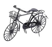 LUCKDANO Vélo de Poupée, Vélo de Bilan Mini-vélo à Haute Simulation Black Metal Dollhouse Decoration Accessoire pour 1:12 Dollhouse