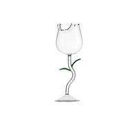 LUCKDANO Verre à Vin Rose Verre à Cocktail en à Haute Teneur en Borosilicate en Forme de Rose, 280 Ml, adapté aux Fêtes, Boîtes de Nuit et restaurants. (#4)