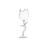 LUCKDANO Verre à Vin Rose Verre à Cocktail en à Haute Teneur en Borosilicate en Forme de Rose, 280 Ml, adapté aux Fêtes, Boîtes de Nuit et restaurants. (#7)