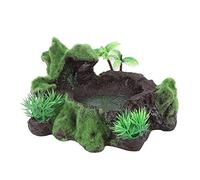 LUCKDANO ZR 012 Bol d'alimentation pour Reptiles en Résine, Mangeoire à Eau Robuste Lézards, Tortues, Grenouilles, avec Conception Non Facile Nettoyer Aquarium Pet Store Vivarium