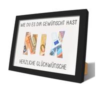 Luckeey Cadeau d'argent pour tous ceux qui ne veulent rien, cadre photo Nix, emballage cadeau d'argent, cadeau d'anniversaire amusant pour hommes