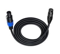 LUCKGONI Câble Speakon vers XLR mâle vers XLR 3 broches femelle - Câble d'extension pour microphone avec verrou tournant