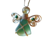 LUCKGONI Élégant pendentif angélique plat 2D en acrylique - Décoration de vacances sur le thème côtier pour sapin de Noël ou décoration d'intérieur
