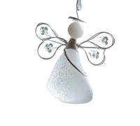 LUCKGONI Élégant pendentif angélique plat 2D en acrylique - Décoration de vacances sur le thème côtier pour sapin de Noël ou décoration d'intérieur