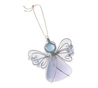 LUCKGONI Élégant pendentif angélique plat 2D en acrylique - Décoration de vacances sur le thème côtier pour sapin de Noël ou décoration d'intérieur