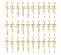 LUCKGONI Lot de 30 petits pendentifs en alliage métallique - Petites épées - Accessoires de fabrication de bijoux adaptés pour la fabrication de bijoux et