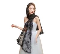LUCKGONI Mantilla Voile de Messe Catholique Mantilla Voile de Cérémonie Religieuse Broderie Dentelle Voile pour Prière Religieuse