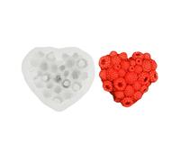LUCKGONI Moule à gâteau en silicone de qualité alimentaire en forme de cœur et framboise