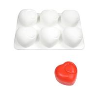 LUCKGONI Moule à gâteau en silicone de qualité alimentaire en forme de cœur pour chocolats et desserts