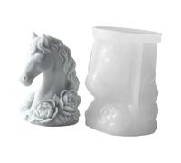 LUCKGONI Moule créatif en silicone en forme de cheval pour bougie parfumée savon et décoration de la maison créative