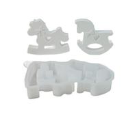 LUCKGONI Moule en silicone en forme de figurine de cheval facile à démouler pour bougie, savon, gypse, décoration et moulage en résine