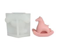 LUCKGONI Moule en silicone multi-usage en forme de cheval pour moulage de résine, bougie, savon, gypse