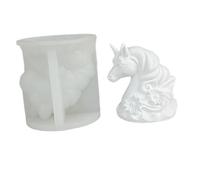 LUCKGONI Moule en silicone multi-usage en forme de cheval pour moulage de résine, bougie, savon, gypse