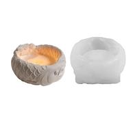 LUCKGONI Moule en silicone multifonction en forme de poisson pour bougie en résine pour pot de fleurs