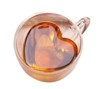 LUCKGONI Romantics Tasse à café isotherme à double paroi en forme de cœur avec poignée pour boissons chaudes à la maison