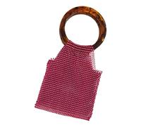 LUCKGONI Sac de rangement fait à la main orné de cristaux pour téléphone et cosmétiques avec poignée de transport élégante