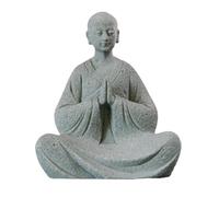 LUCKGONI Statue de moine priant - Statue de Bouddhas - Décoration d'aquarium pour jardin, extérieur et intérieur