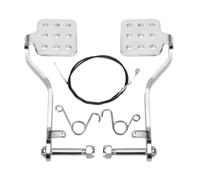 LUCKGRASP Go Kart Pédale Câble d'accélérateur compatible avec 212 cc, 196 cc, 6,5 CV Go Kart Vintage Racing Drift Trike Heavy Duty Pédale Go Kart Pièces (Argent)